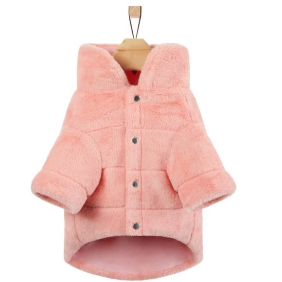 New with Tags Frisco Faux Fur Pink Puffer Dog & Cat Coat Sz XXL Below $45 Retail - Picture 3 of 6